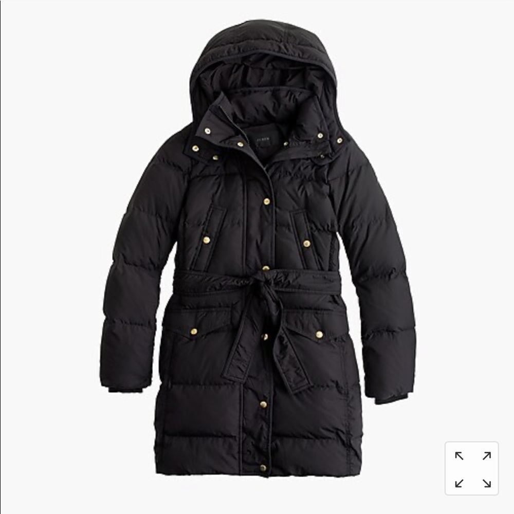 J crew puffer coat